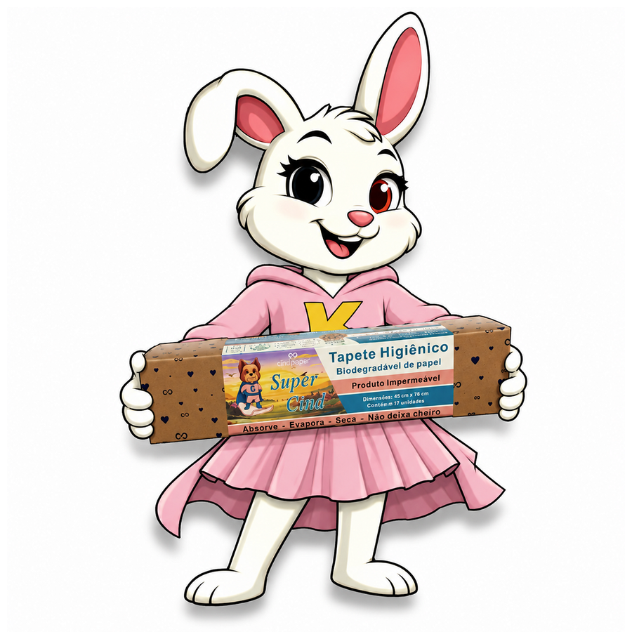 Tapete Higiênico para Coelhos 48×70 - Caixa com 20