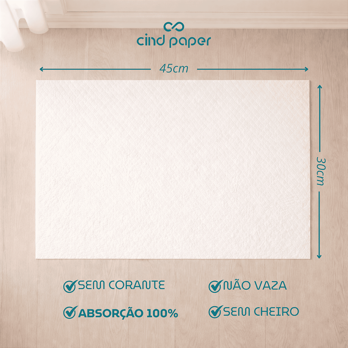 Tapete Higiênico para Aves - Gaiolas pequenas - Medida 45x30 cm - com 10 unidades