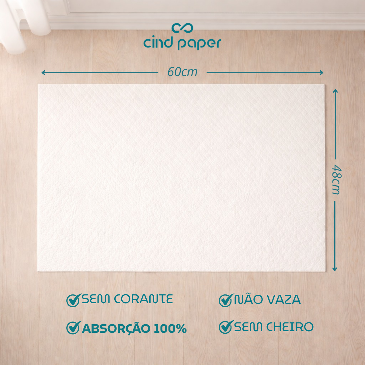 Tapete Higiênico para Gaiola de Hamster 48×60 - 15 unidades